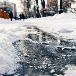 sidewalks can be treacherous when icy
