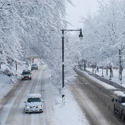 Snow and icy road